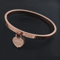 Sweet Heart Charm Cuff Bangles