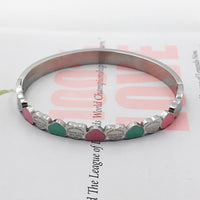 Sweet Heart Charm Cuff Bangles