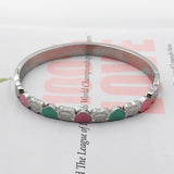 Sweet Heart Charm Cuff Bangles