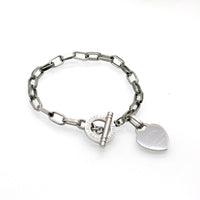 Sweet Heart Charm Cuff Bangles