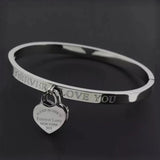 Sweet Heart Charm Cuff Bangles