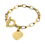 Sweet Heart Charm Cuff Bangles