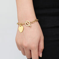 Sweet Heart Charm Cuff Bangles