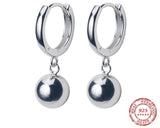 Geometric Balls Sterling Silver Hoop Earring