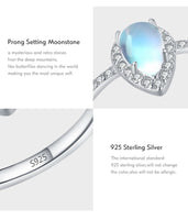 Water Drop Moonstone Ring