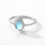 Water Drop Moonstone Ring