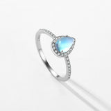 Water Drop Moonstone Ring