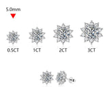 Snowflake Moissanite Stud Earrings