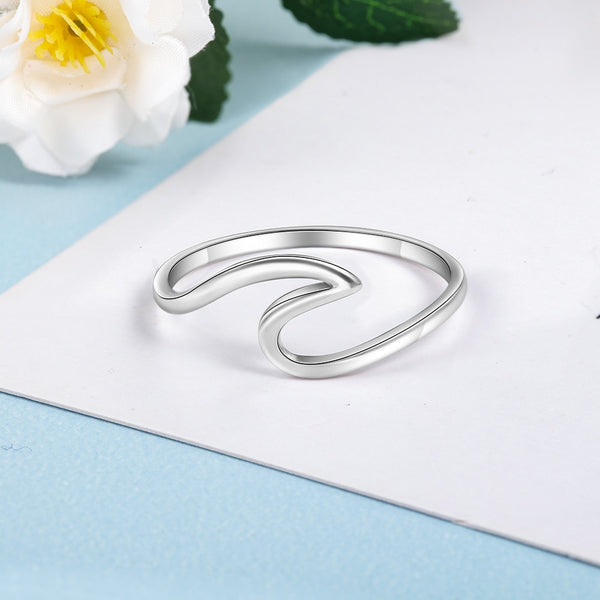 Sterling Silver Wave Ring