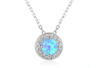 "Caspian" Blue Opal Pendant Necklace