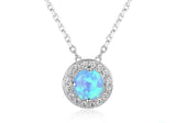 "Caspian" Blue Opal Pendant Necklace