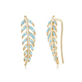 "Sienna" Leaf Climber Earrings