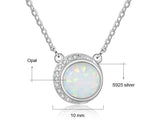 "Celestia" Round Opal Necklace