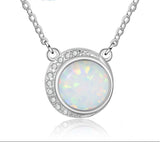 "Celestia" Round Opal Necklace