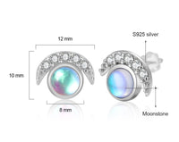 "Astrid" Moon Moonstone Earring