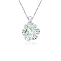 "Kate" Green Amethyst Pendant Necklace