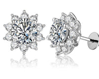 Snowflake Moissanite Stud Earrings