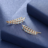 "Sienna" Leaf Climber Earrings