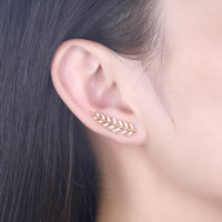 "Sienna" Leaf Climber Earrings