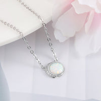 "Celestia" Round Opal Necklace