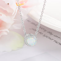 "Celestia" Round Opal Necklace