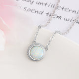 "Celestia" Round Opal Necklace