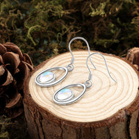 "Leilani" Rainbow Moonstone Earrings