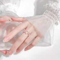 "Yves" Sparkle Leaf Ring