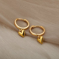 "Love" Heart Drop Earrings