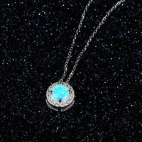 "Caspian" Blue Opal Pendant Necklace