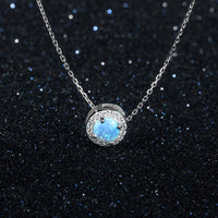 "Caspian" Blue Opal Pendant Necklace