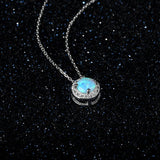 "Caspian" Blue Opal Pendant Necklace