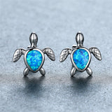 Crytal Sea Turtle Earrings